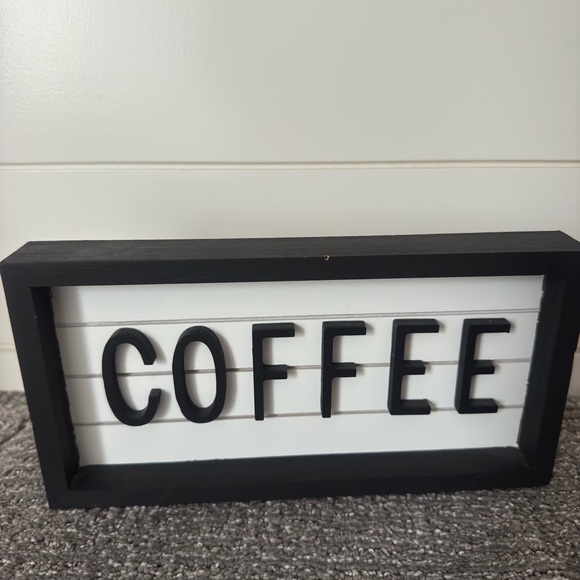 Hobby Lobby Other - Hobby Lobby Black and White COFFEE Box Sign